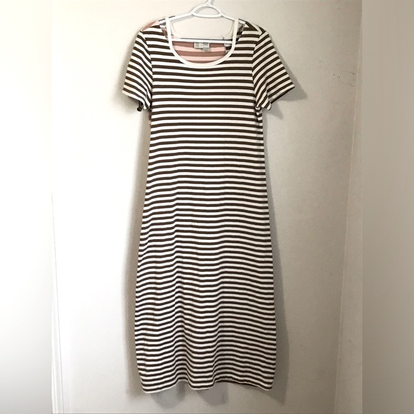 Anthropologie Women’s Saturday Sunday Faith Two-Tone Striped T-shirt Maxi Dress - Picture 4 of 10